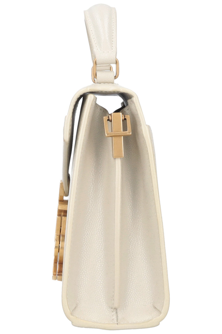 SAINT LAURENT Mini Cassandra Top Handle Bag Ivory