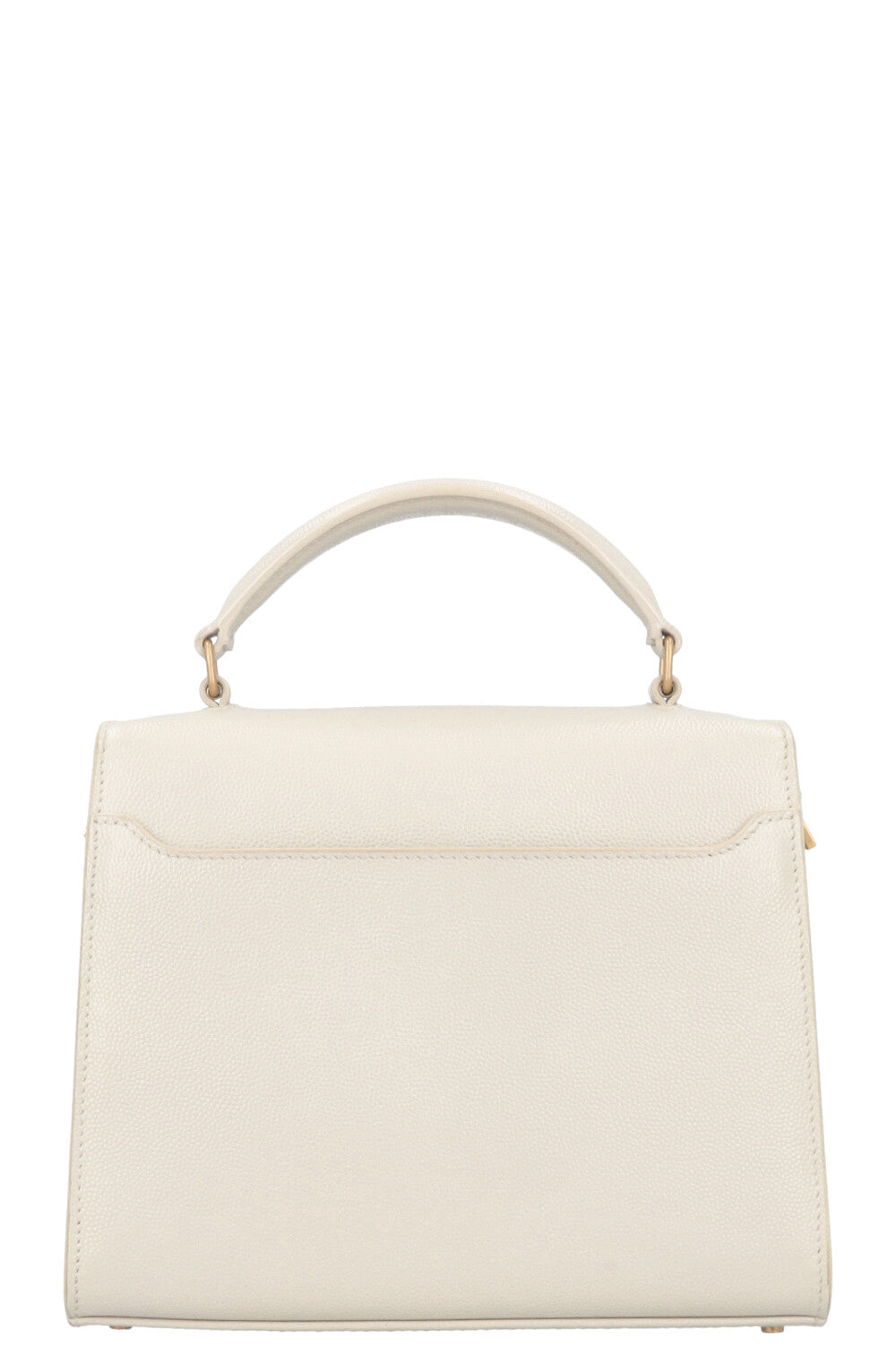SAINT LAURENT Mini Cassandra Top Handle Bag Ivory