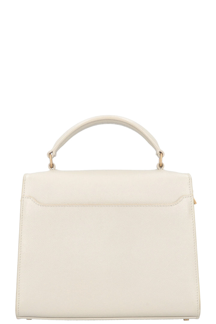 SAINT LAURENT Mini Cassandra Top Handle Bag Ivory