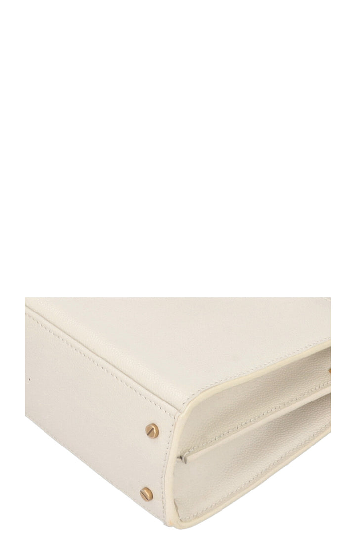 SAINT LAURENT Mini Cassandra Top Handle Bag Ivory
