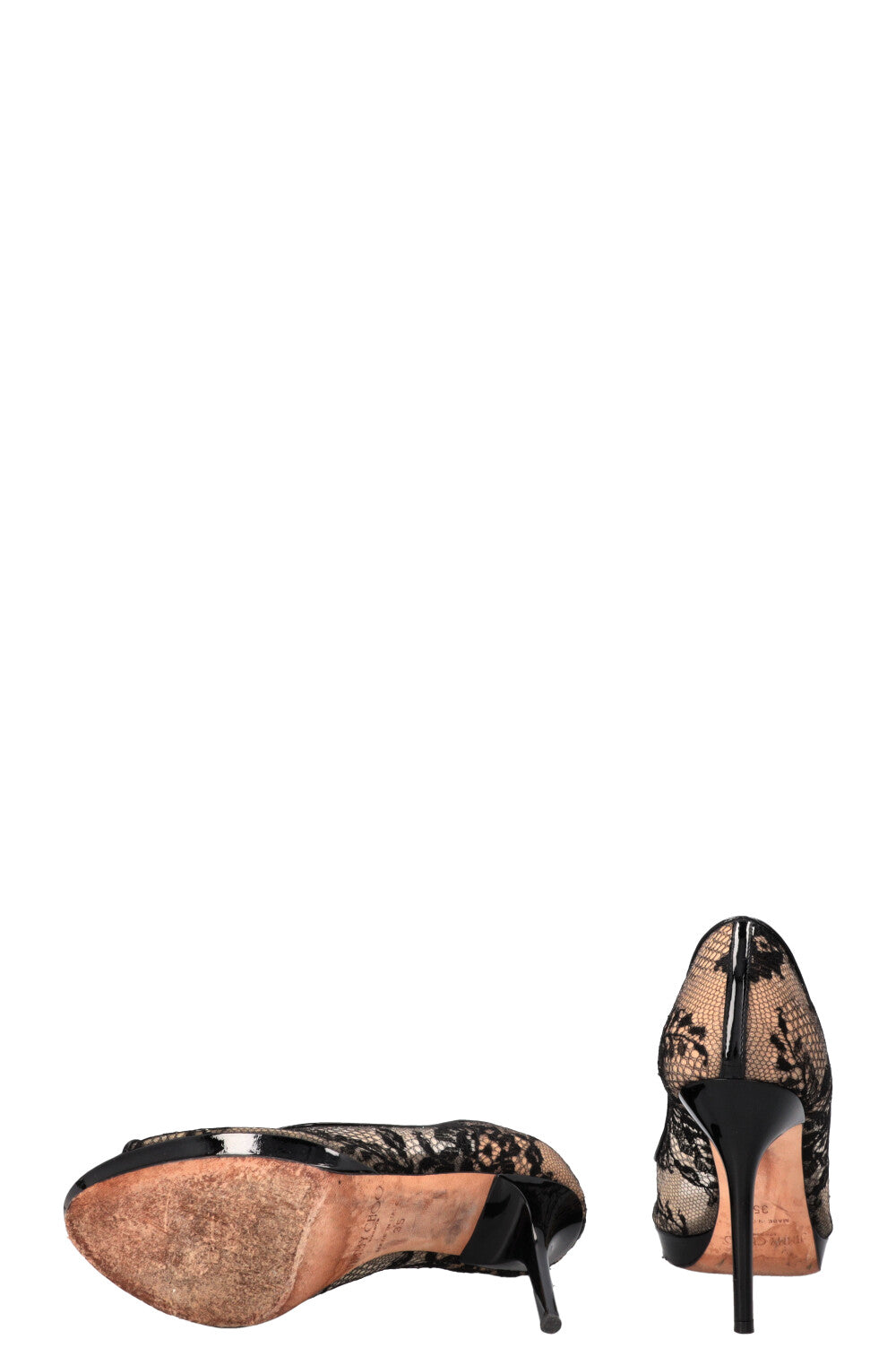 JIMMY CHOO Luna Peep-toe Pumps Lace black