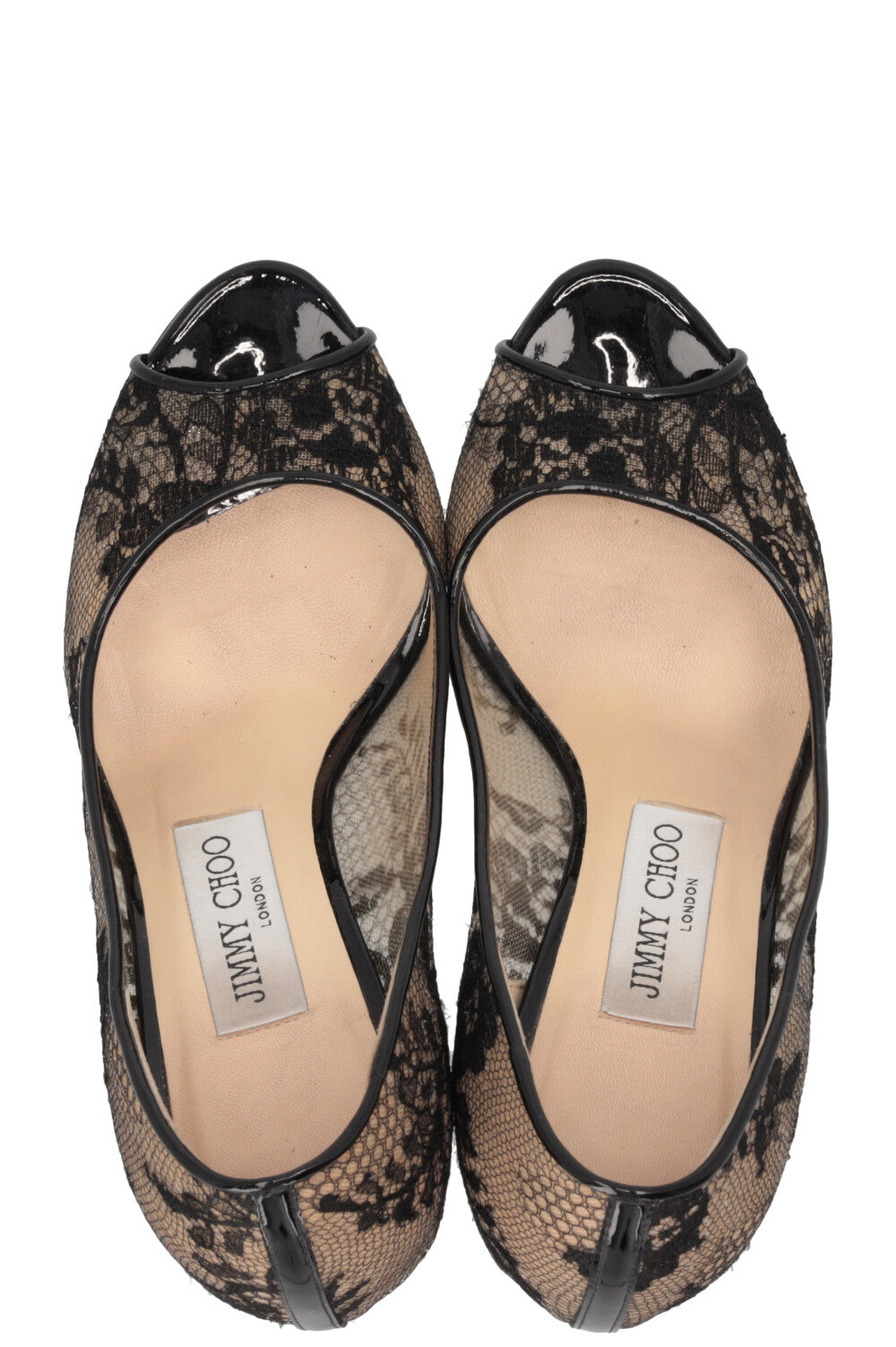 JIMMY CHOO Luna Peep-toe Pumps Lace black