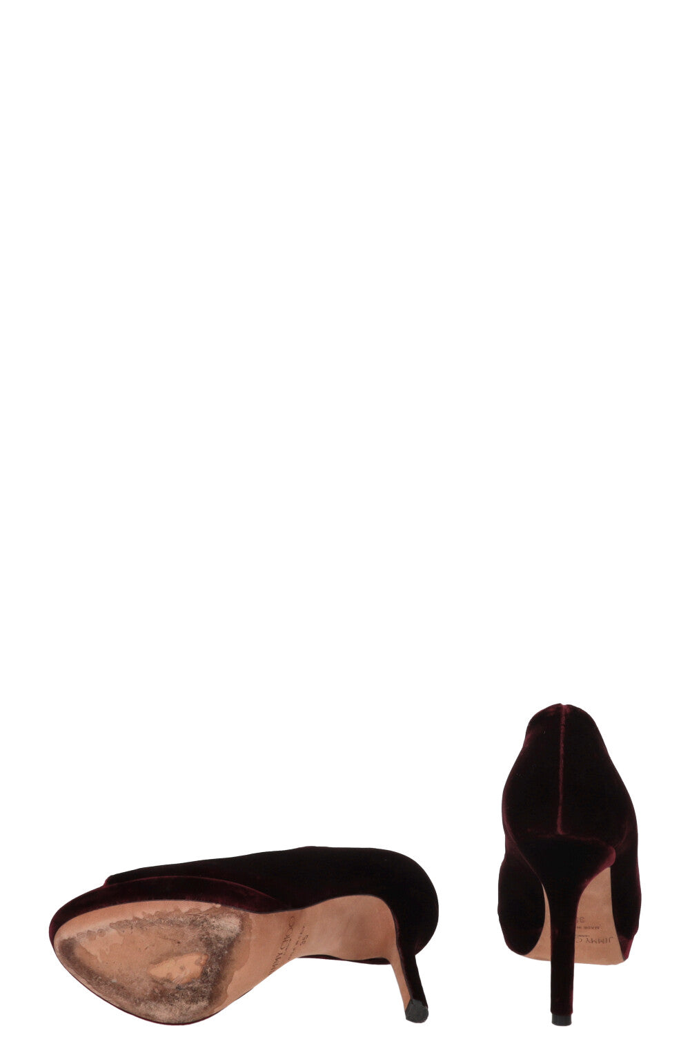 JIMMY CHOO Luna Peep-toe Pumps Velvet Burgundy
