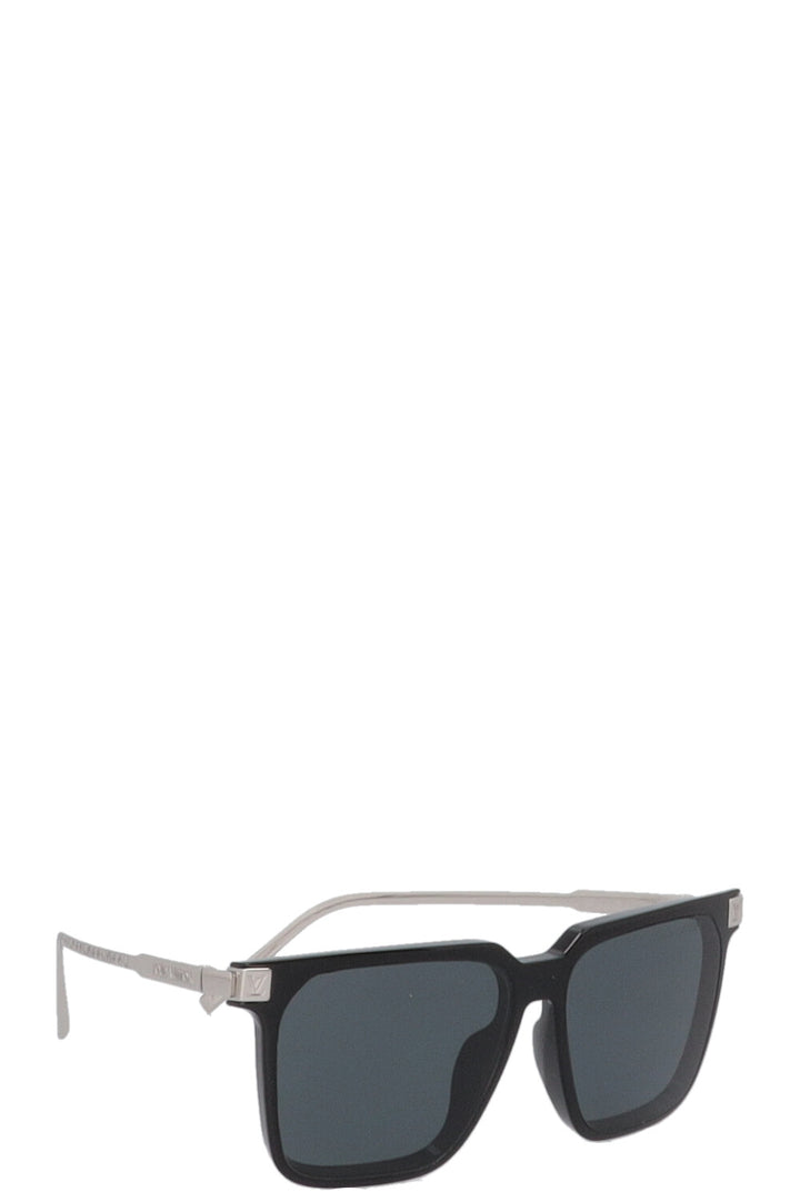 LOUIS VUITTON Rise Square Sunglasses Black Silver