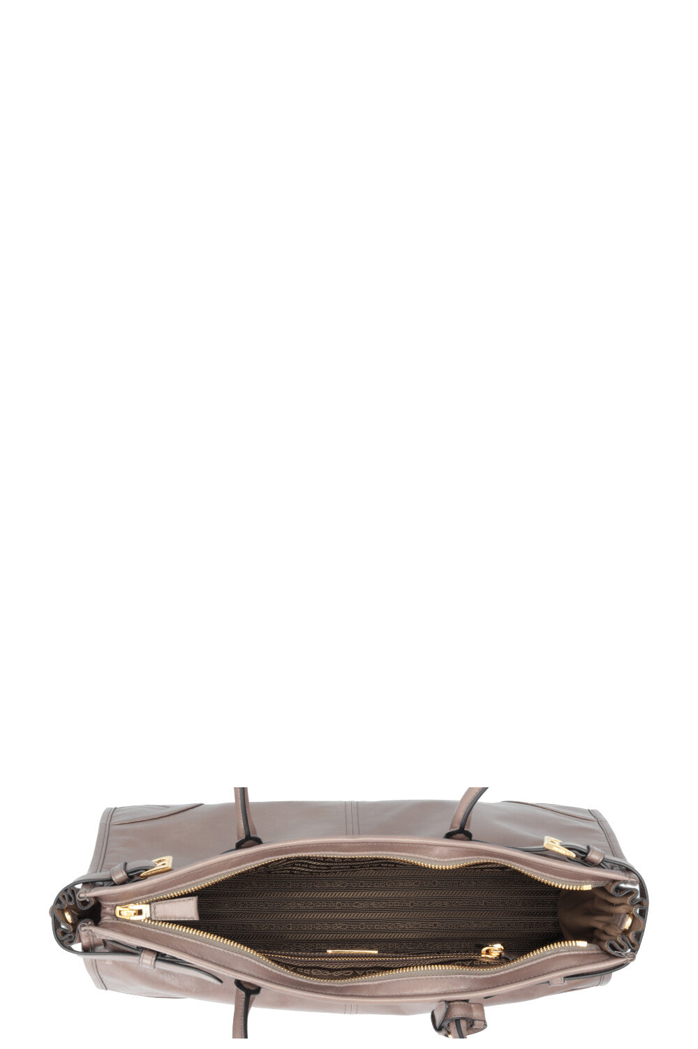 PRADA Bonnie Shoulder Bag Large Leather Taupe
