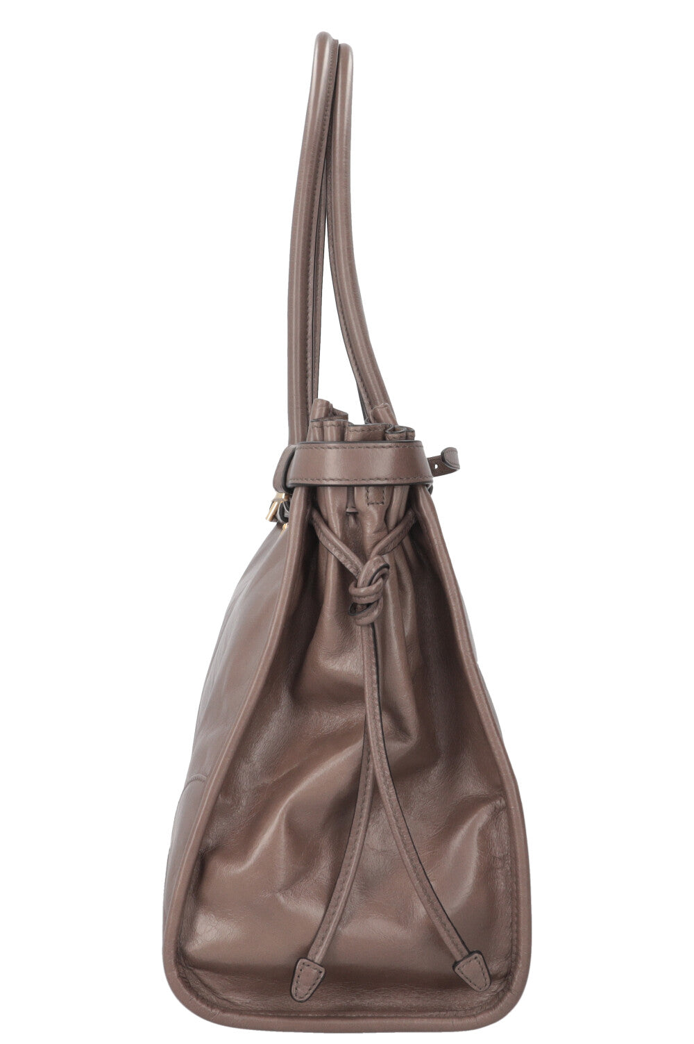 PRADA Bonnie Shoulder Bag Large Leather Taupe