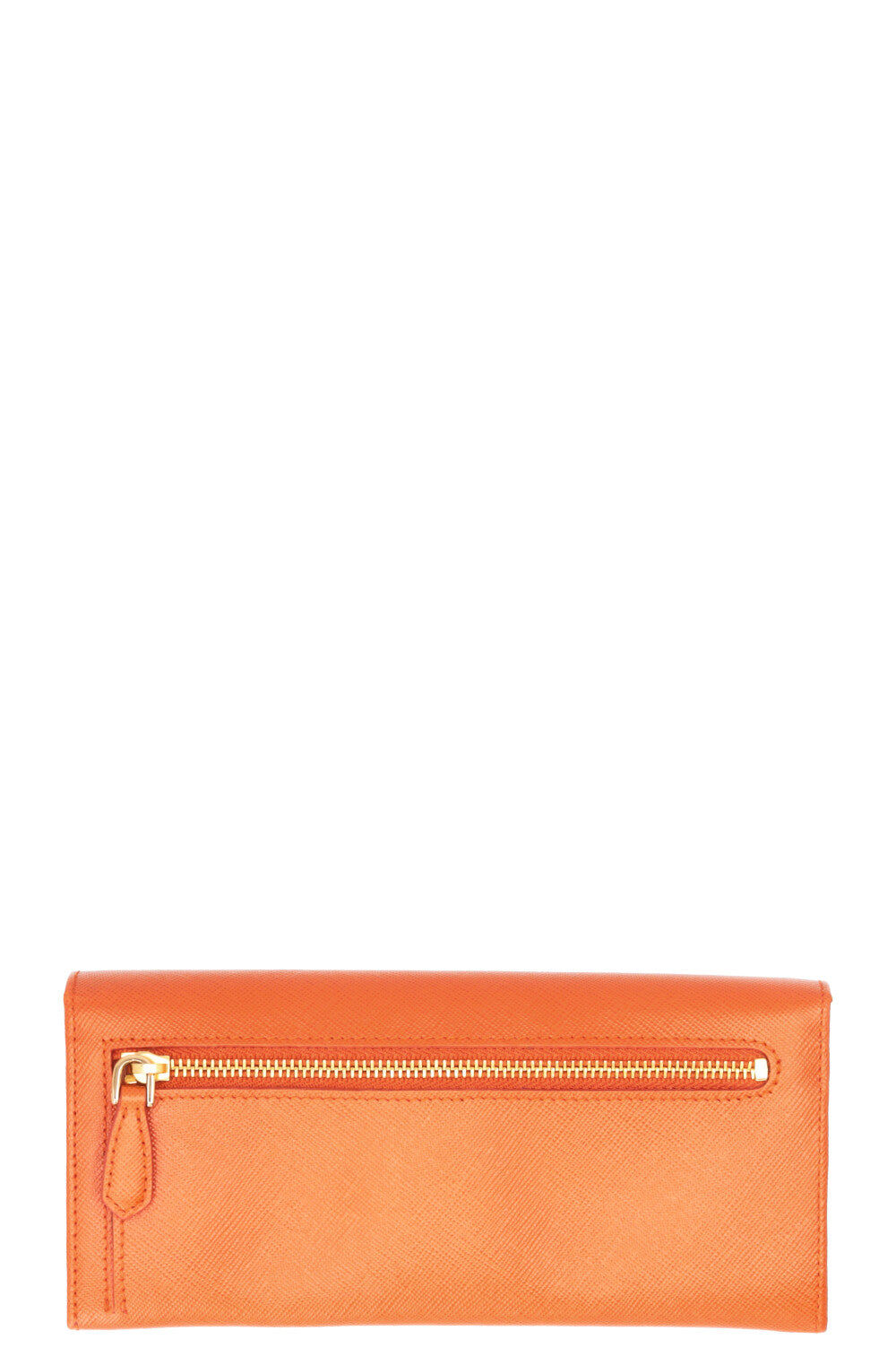 PRADA Portefeuille long Saffiano à nœud Orange