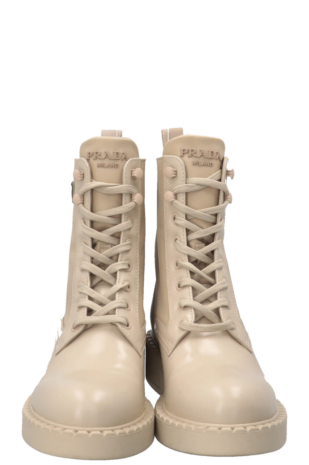 PRADA Brushed Re-Nylon Boots Beige