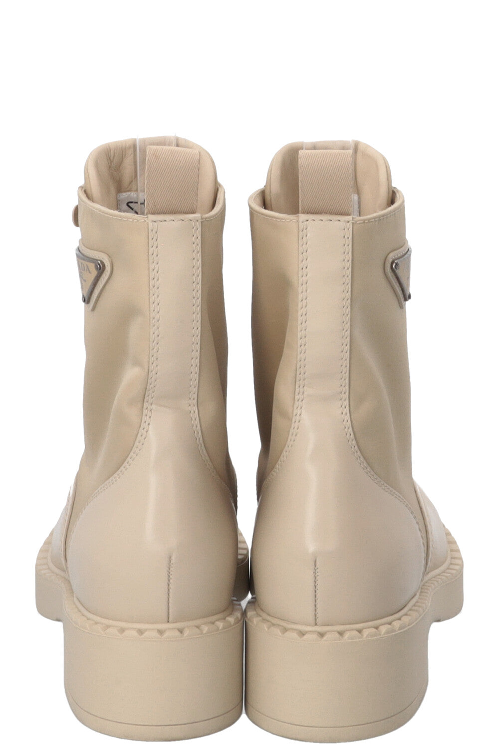 PRADA Brushed Re-Nylon Boots Beige