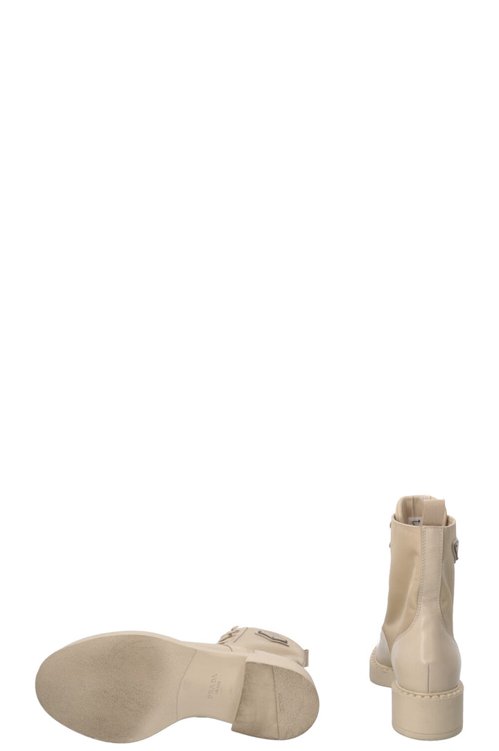 PRADA Brushed Re-Nylon Boots Beige