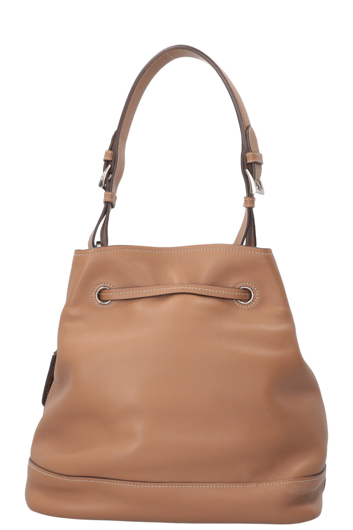 PRADA Bucket Bag Leather Caramel