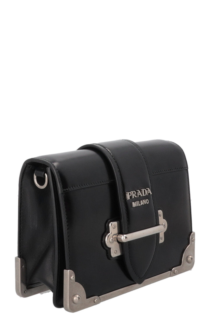 PRADA Cahier Bag Silver Black