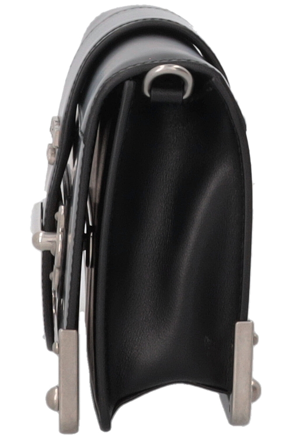 PRADA Cahier Bag Silver Black