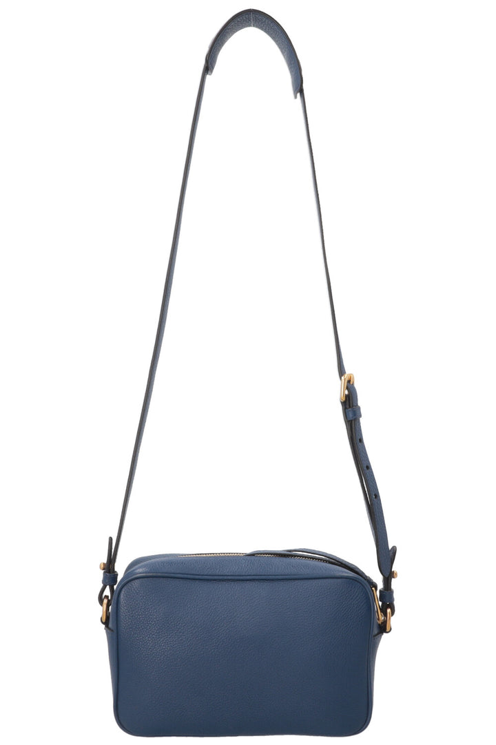 PRADA Camera Bag Leather Blue