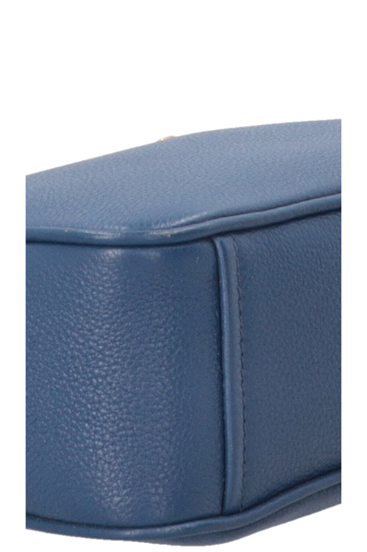 PRADA Camera Bag Leather Blue