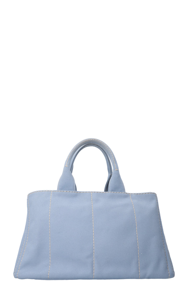 PRADA Canapa Tote Bag Toile Bleu Clair