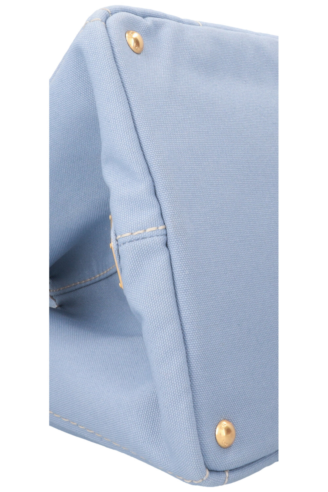PRADA Canapa Tote Bag Toile Bleu Clair