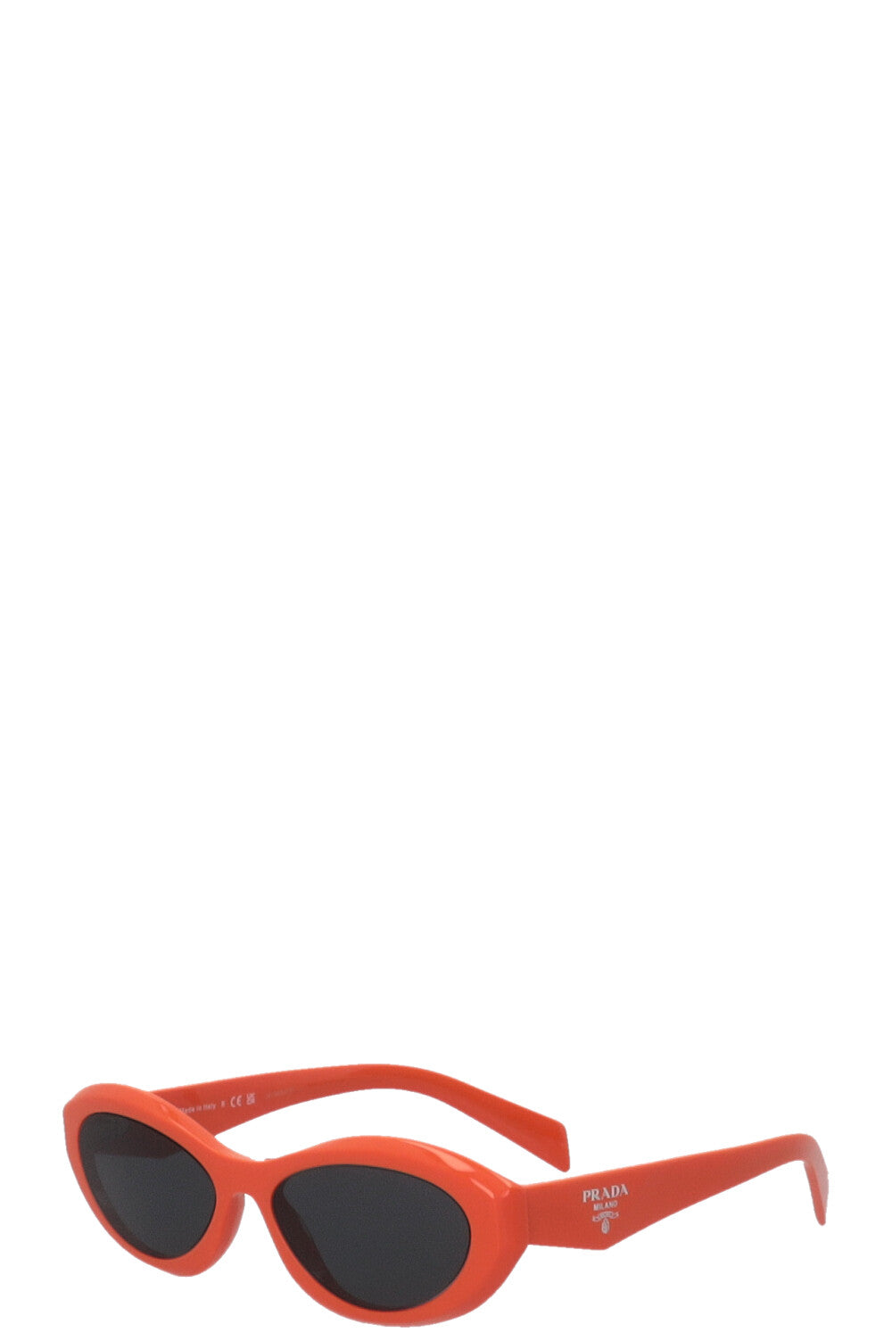 PRADA Lunettes de soleil œil de chat acétate orange SPR 26Z