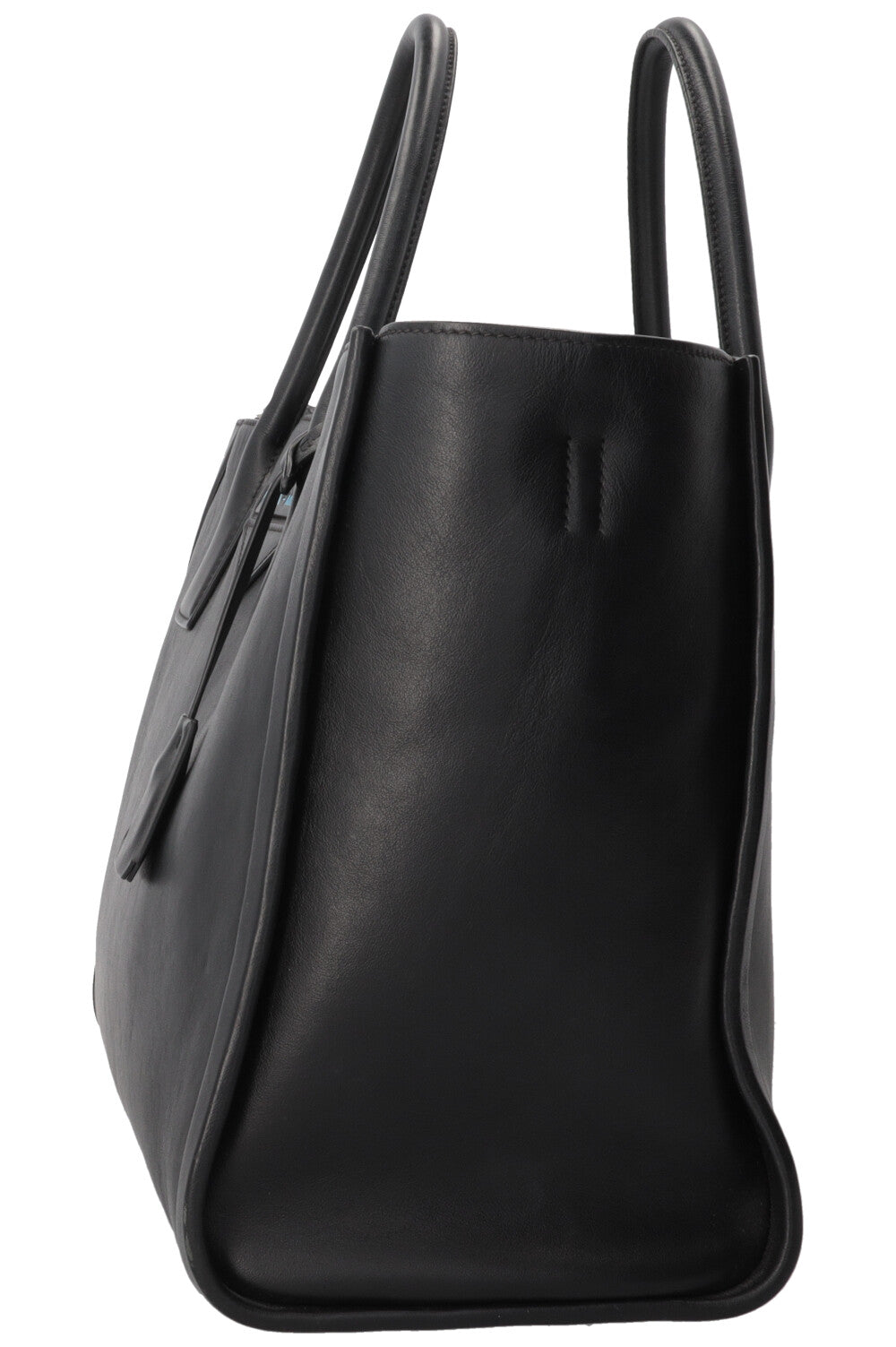 PRADA Concept Double Zip Tote Bag Leather Black