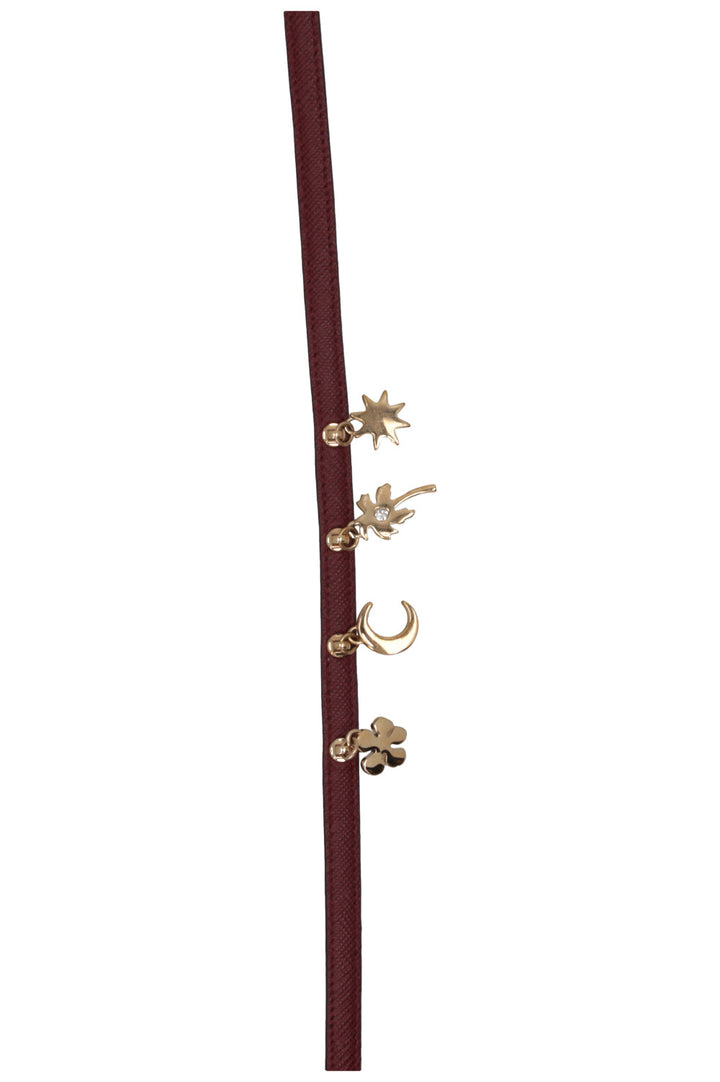 PRADA Double Tour Charm Bracelet Burgundy