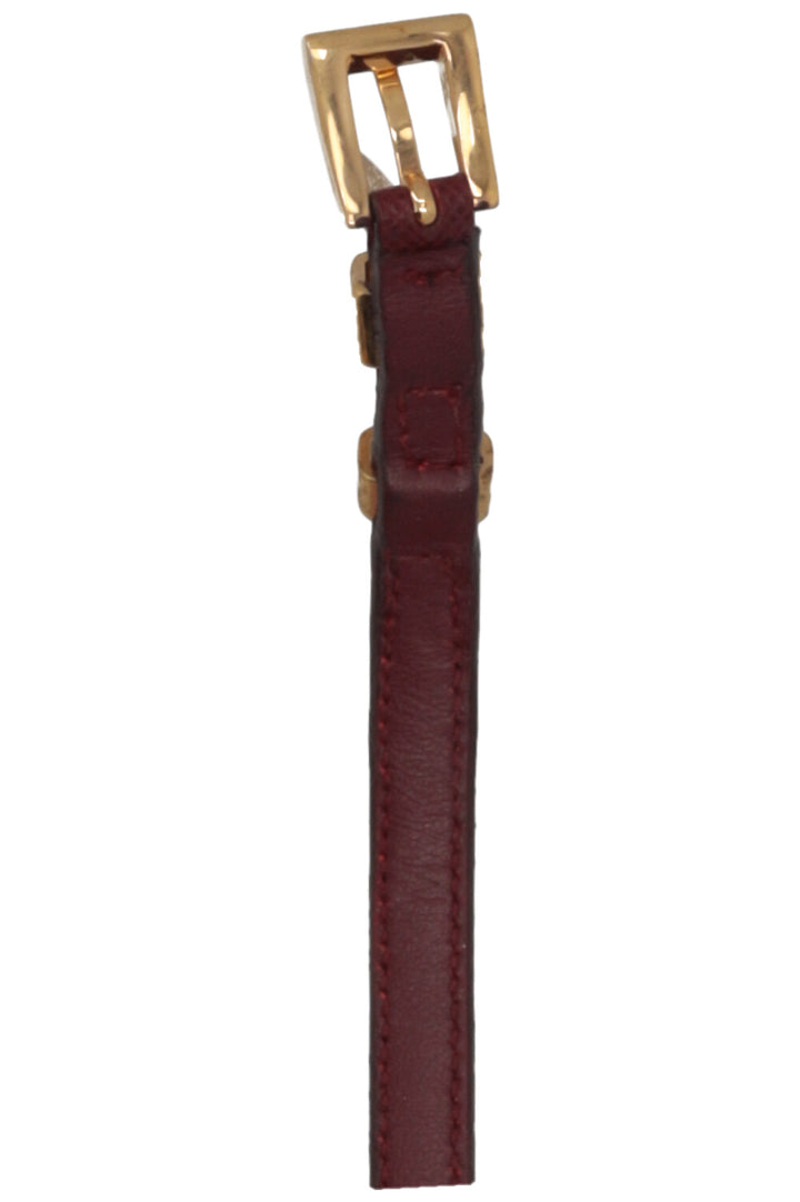 PRADA Double Tour Charm Bracelet Burgundy