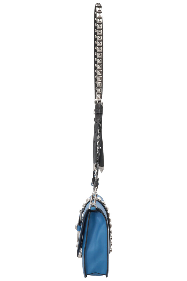 PRADA Electra Studs Bag Leather Blue