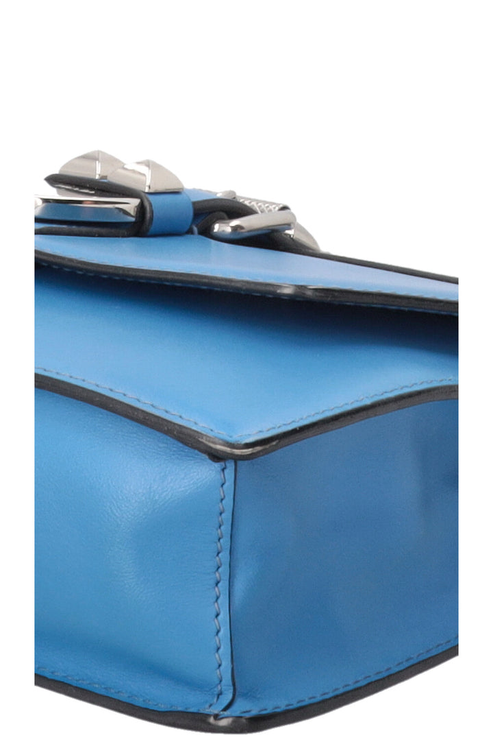 PRADA Electra Studs Bag Leather Blue