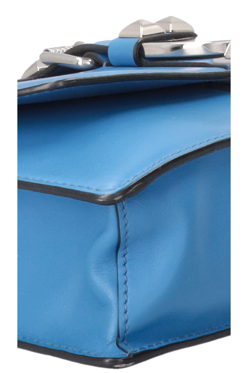PRADA Electra Studs Bag Leather Blue