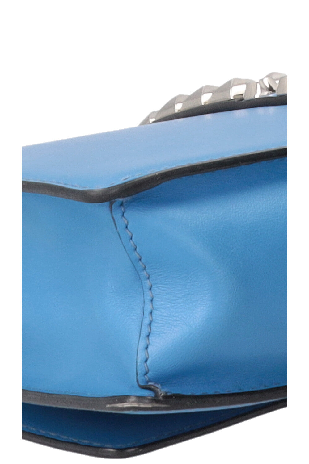 PRADA Electra Studs Bag Leather Blue