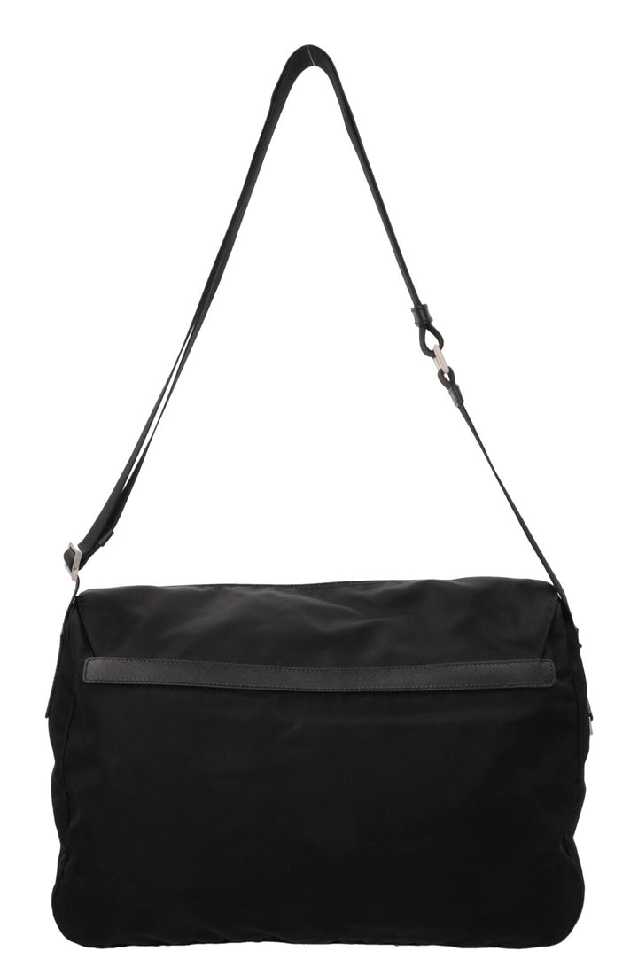 Sac bandoulière PRADA à poche avant en Re-Nylon noir