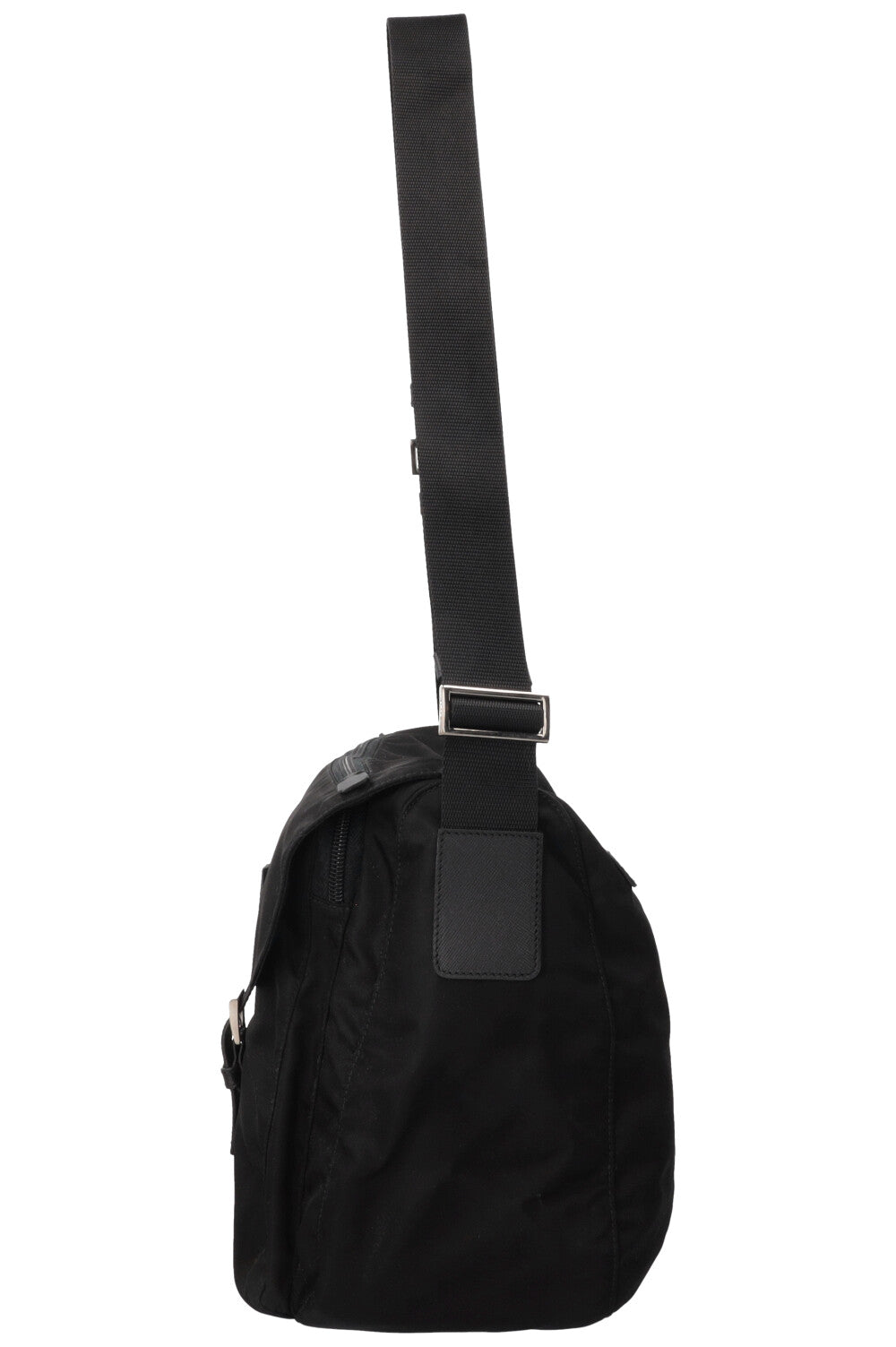 Sac bandoulière PRADA à poche avant en Re-Nylon noir