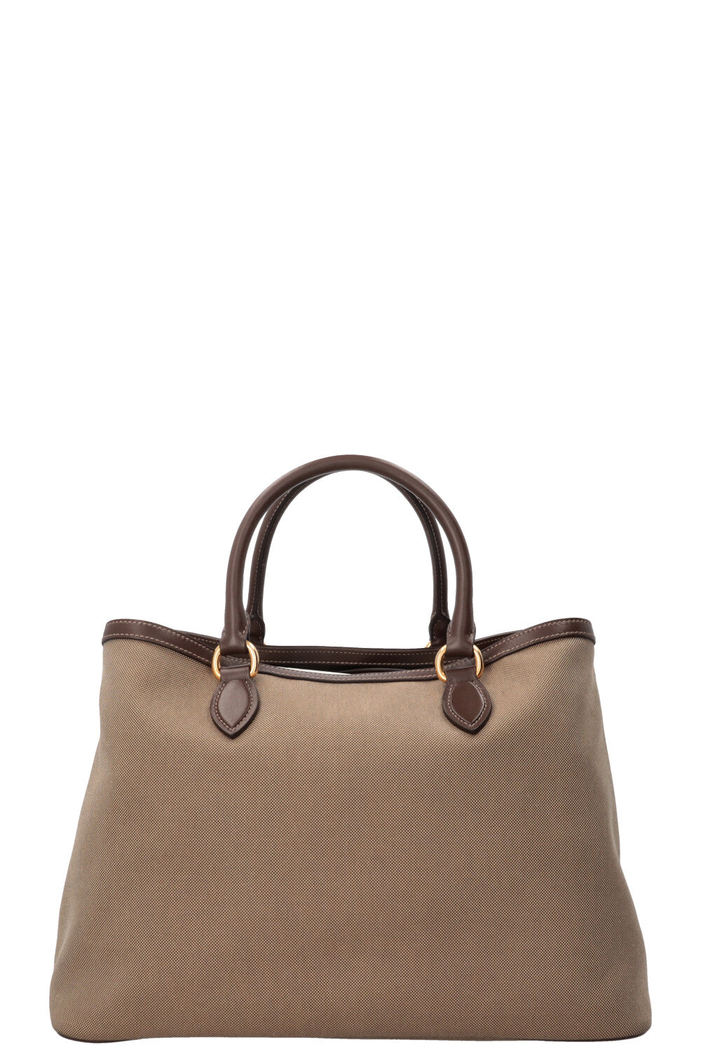 PRADA Jacquard Tote Bag Canvas Beige