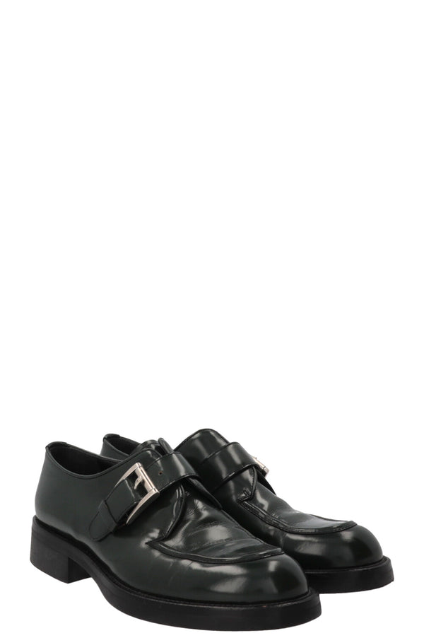 Mocassins PRADA en cuir verni vert