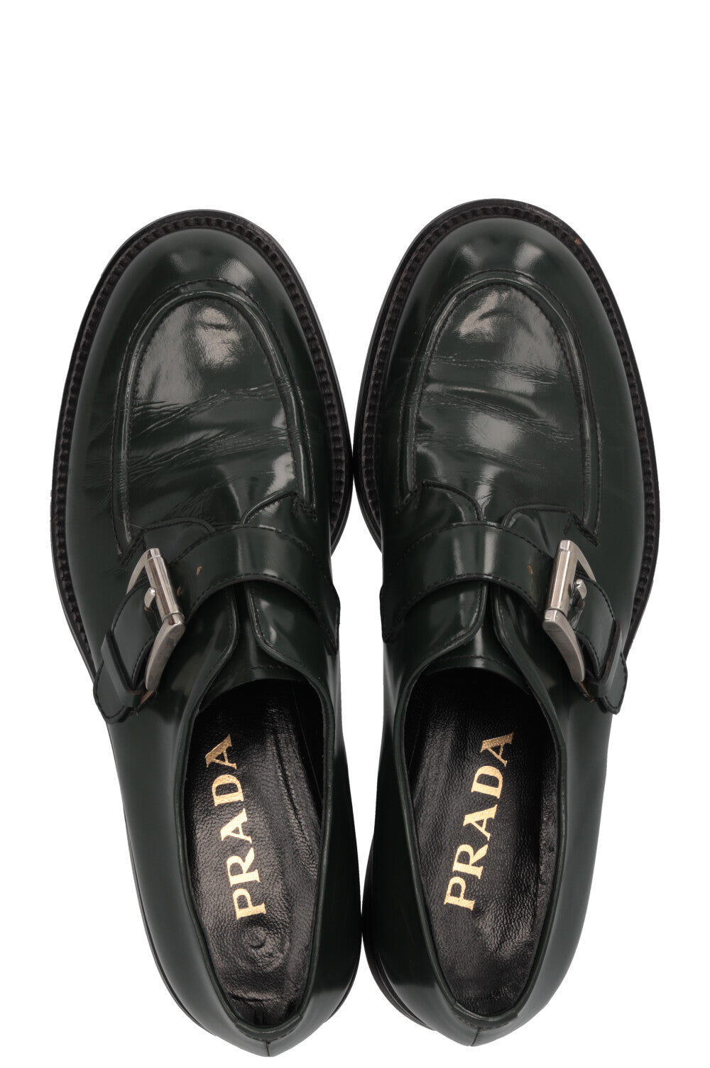 PRADA Loafers Patent Green