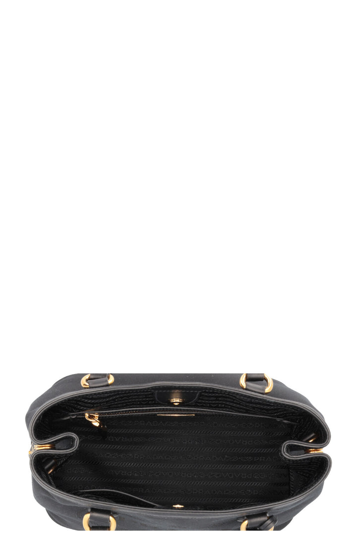 PRADA Logo Tote Bag Canvas Black