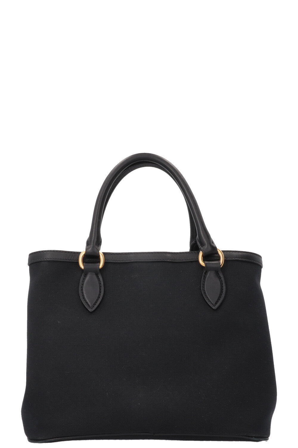PRADA Logo Tote Bag Canvas Black