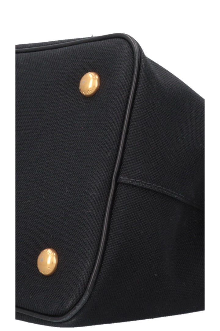 PRADA Logo Tote Bag Canvas Black