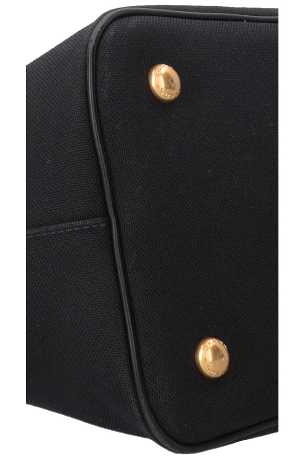 PRADA Logo Tote Bag Canvas Black