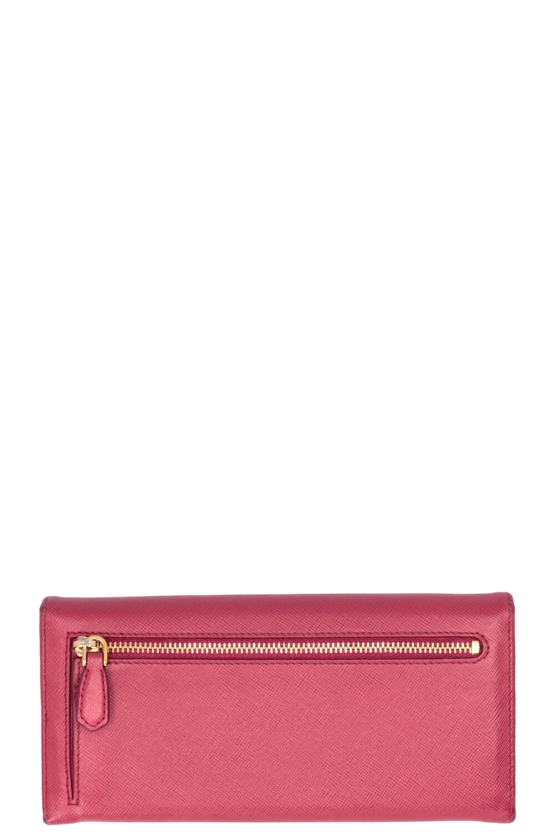 PRADA Long Wallet Saffiano Leather Pink