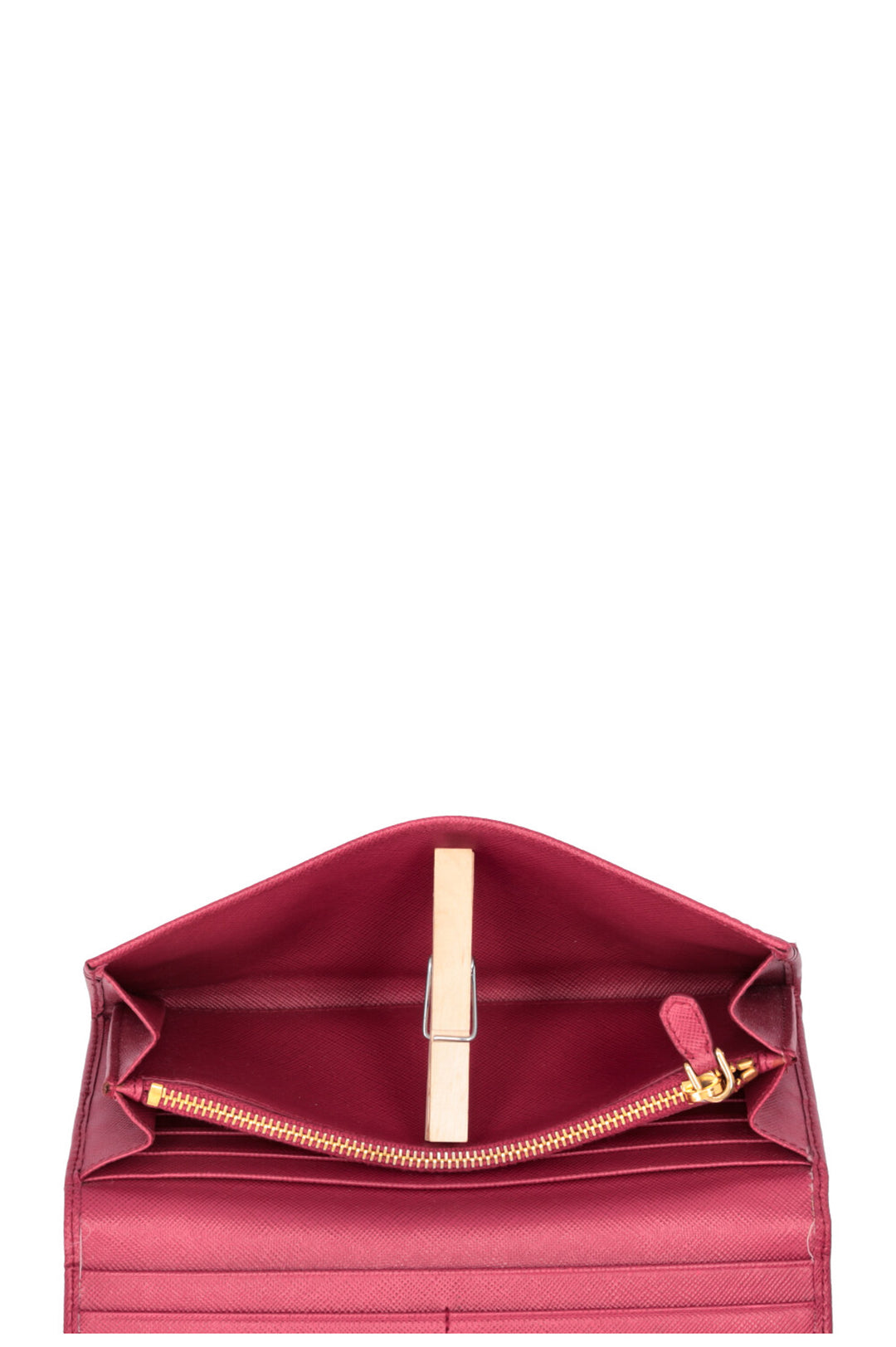 PRADA Long Wallet Saffiano Leather Pink
