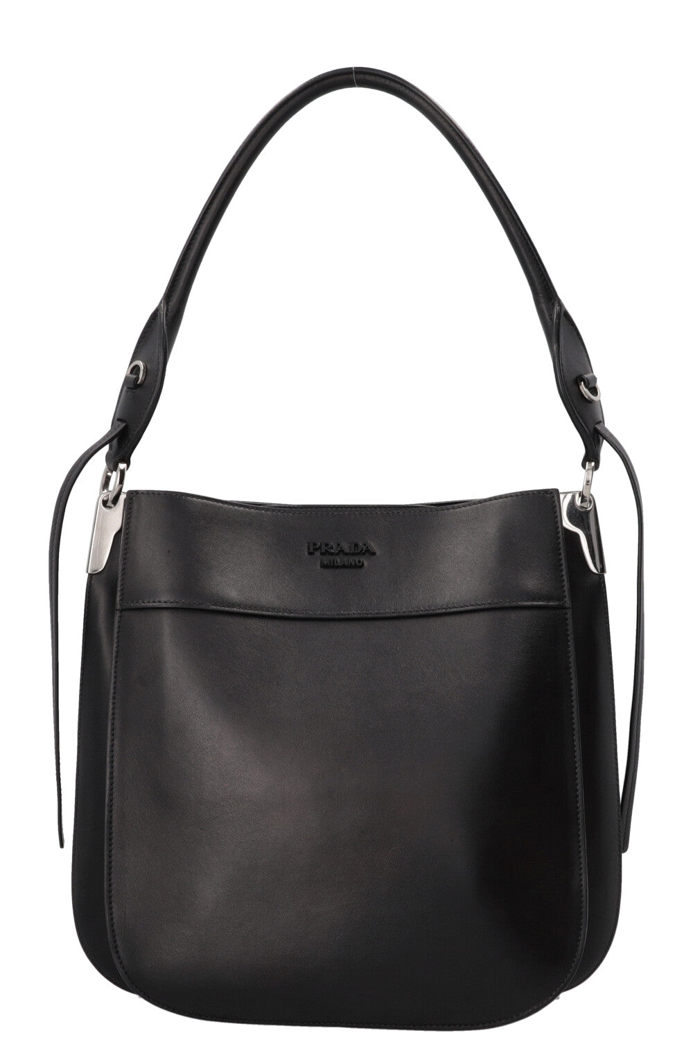 PRADA Margit Shoulder Bag Leather Black