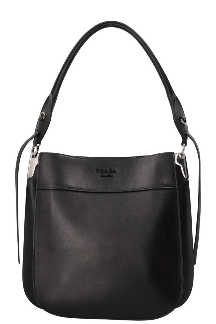 PRADA Margit Shoulder Bag Leather Black