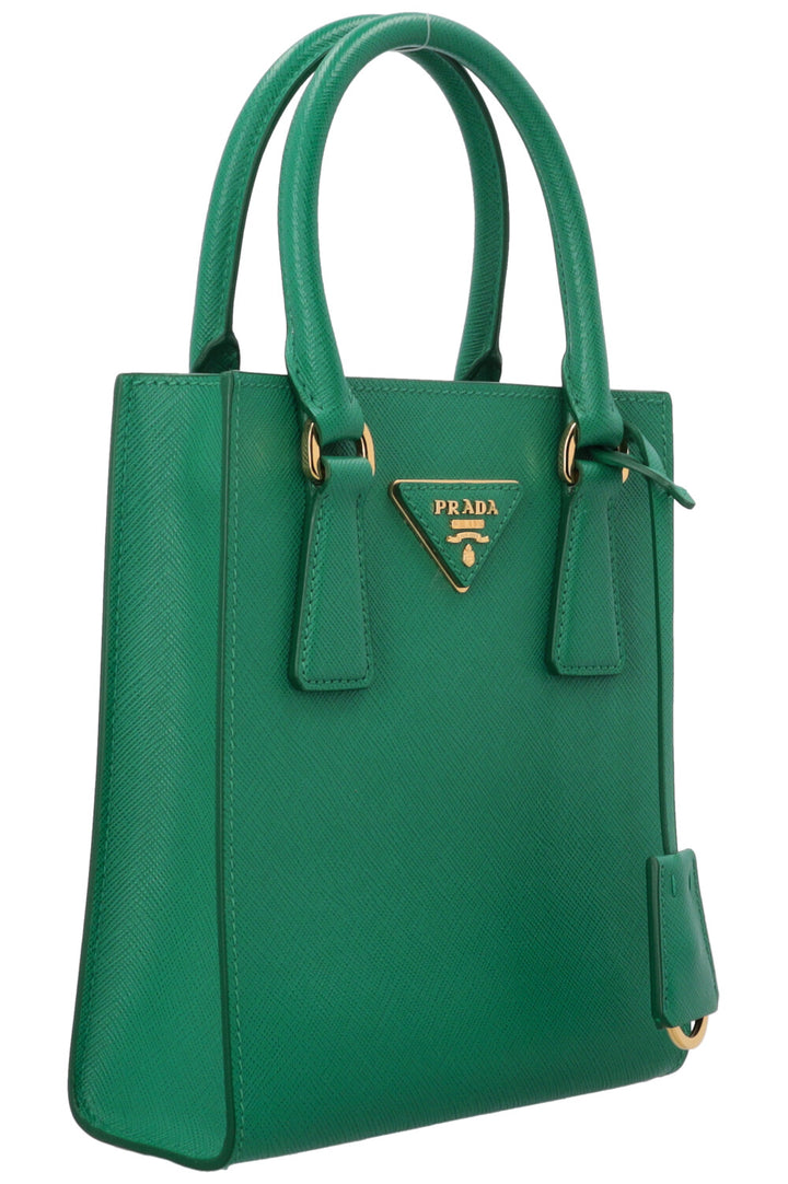 PRADA Mini sac en cuir Saffiano vert