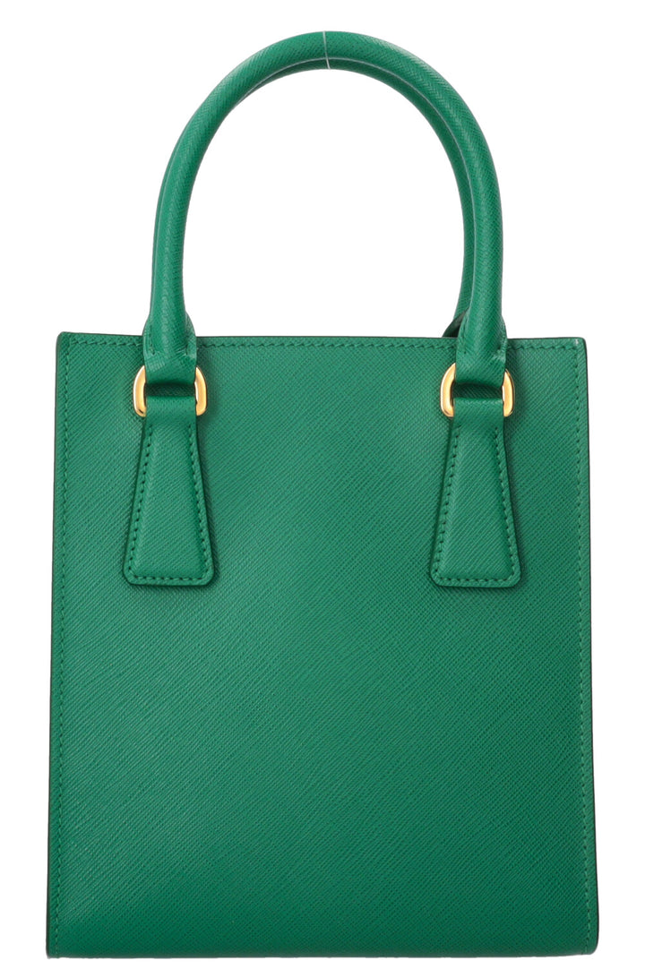 PRADA Mini sac en cuir Saffiano vert