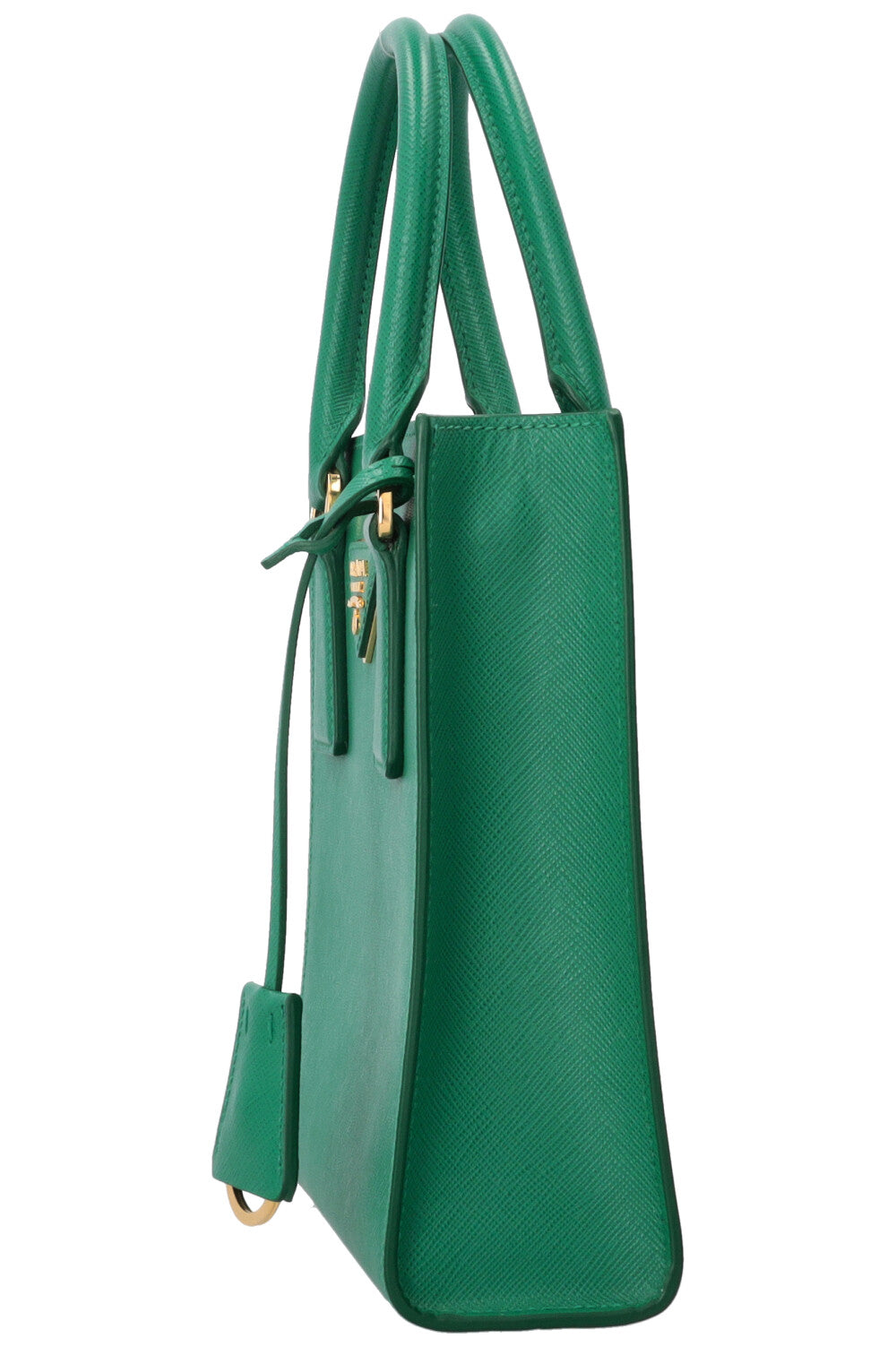 PRADA Mini sac en cuir Saffiano vert