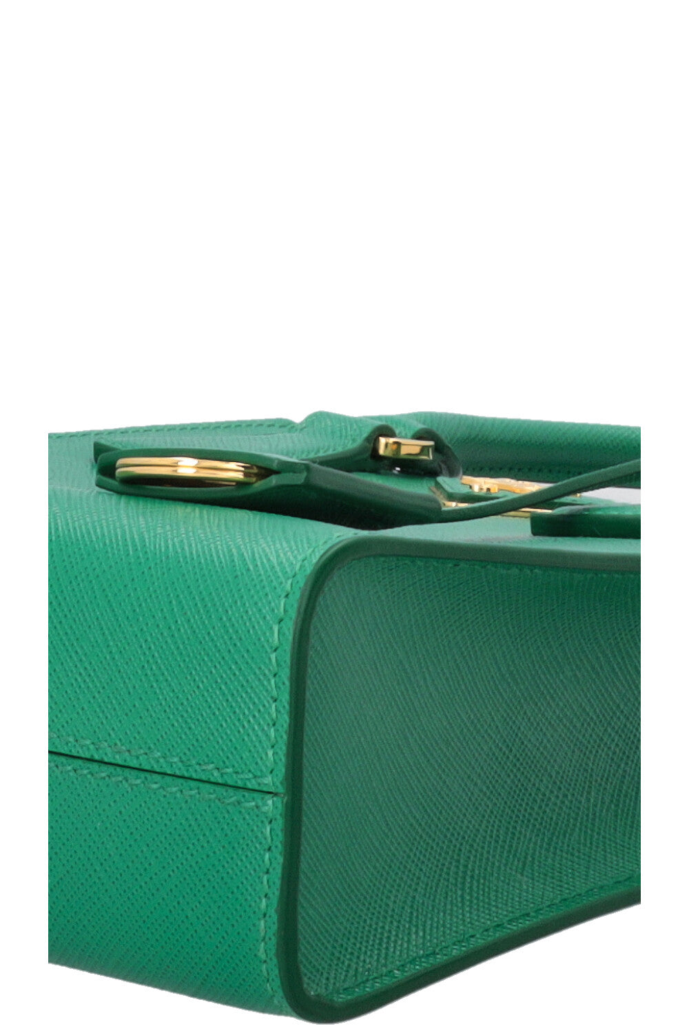 PRADA Mini sac en cuir Saffiano vert