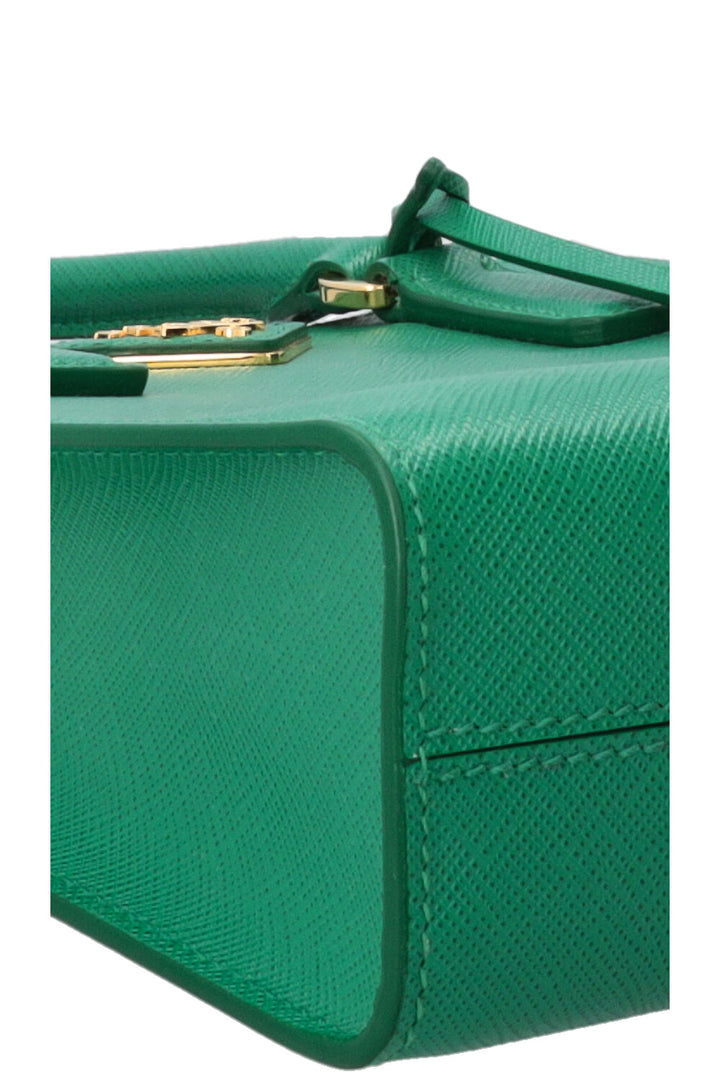 PRADA Mini sac en cuir Saffiano vert