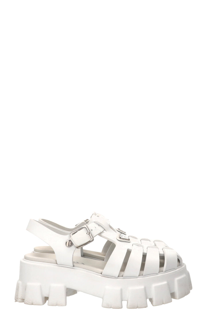 PRADA Monolit Sandals White