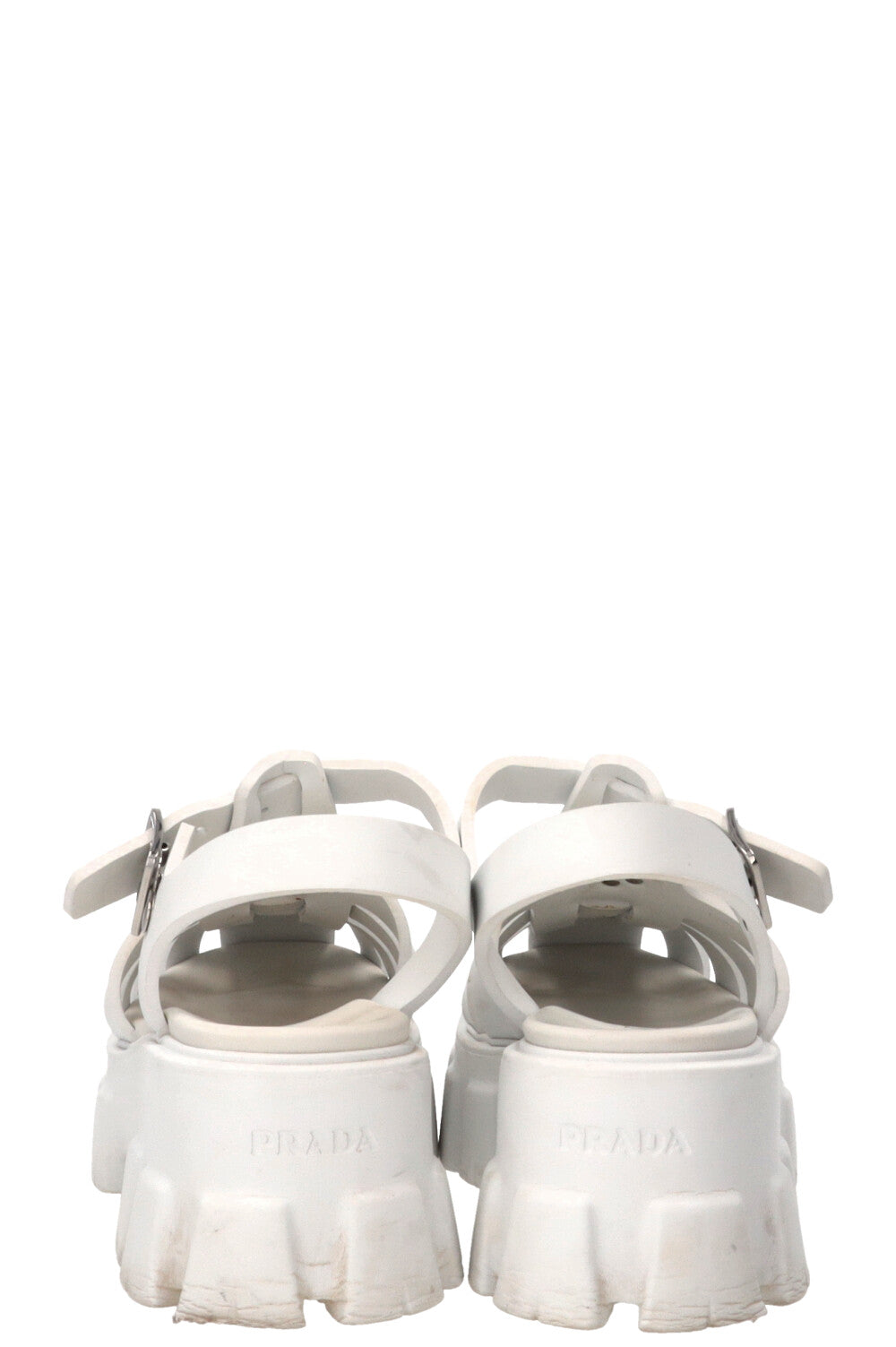 PRADA Monolit Sandals White