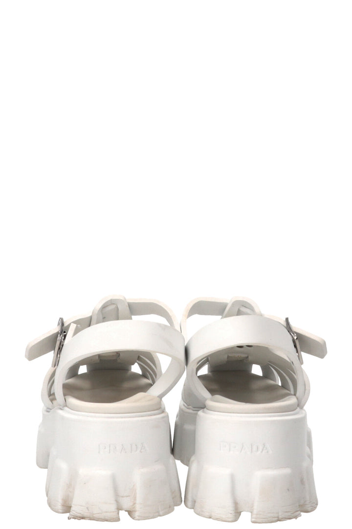 PRADA Monolit Sandals White